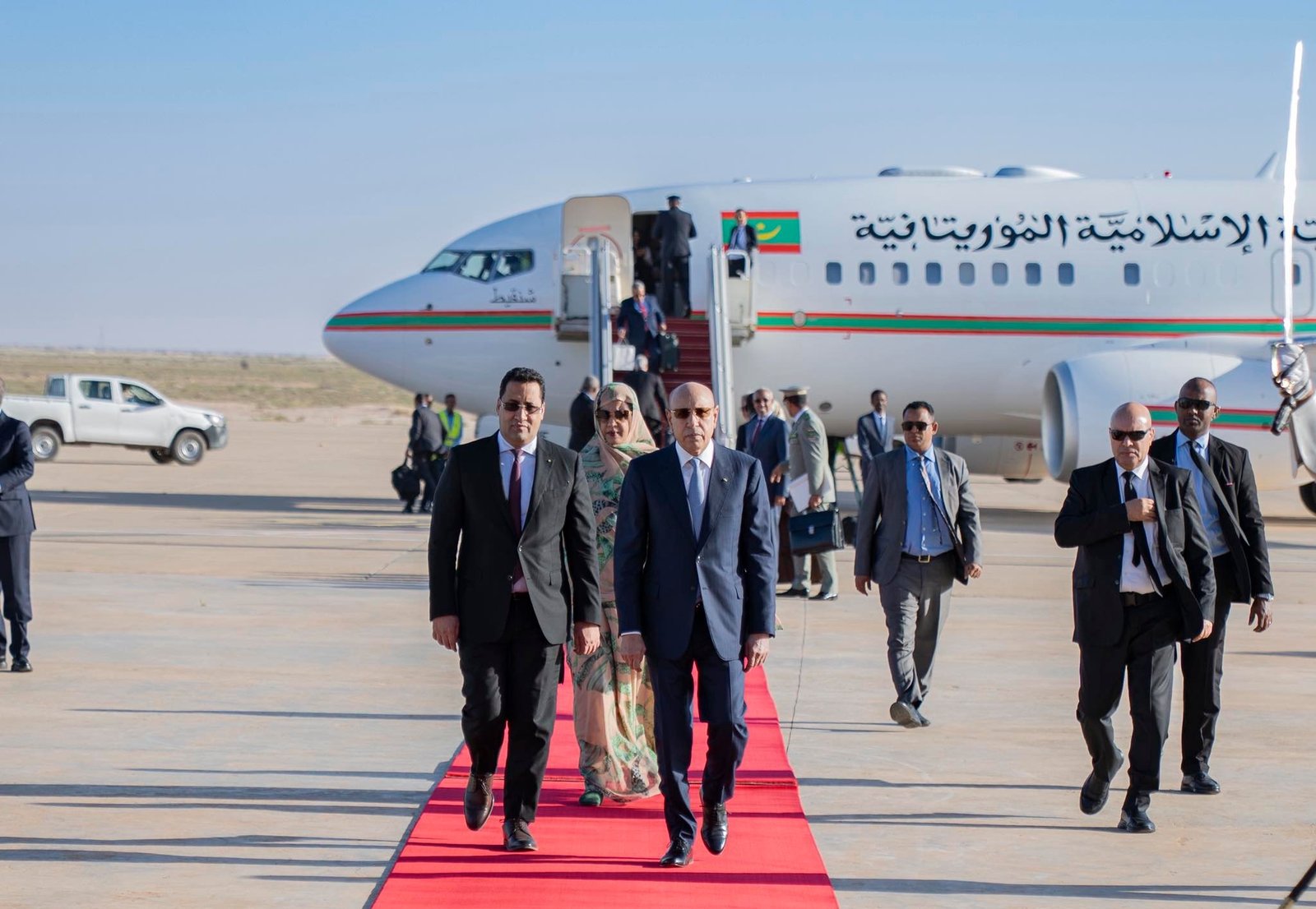 ظهور ولد علوات في مرافقة رئيس الجمهورية لأول مرة بعد شجار الحوض الشرقي